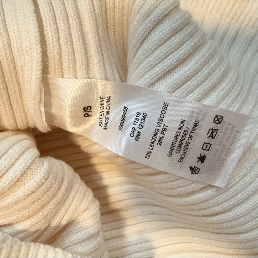 Dynamite Cream Ribbed Button-Up Cardigan - Picture 5 of 5
